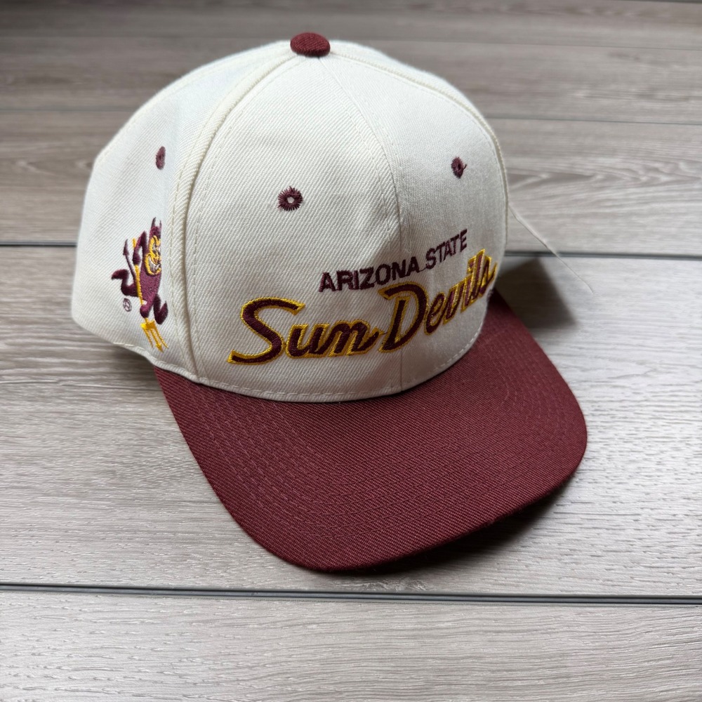 Sports Specialties Arizona State Sun Devils Vintage Snapback Hat Cream Maroon OS